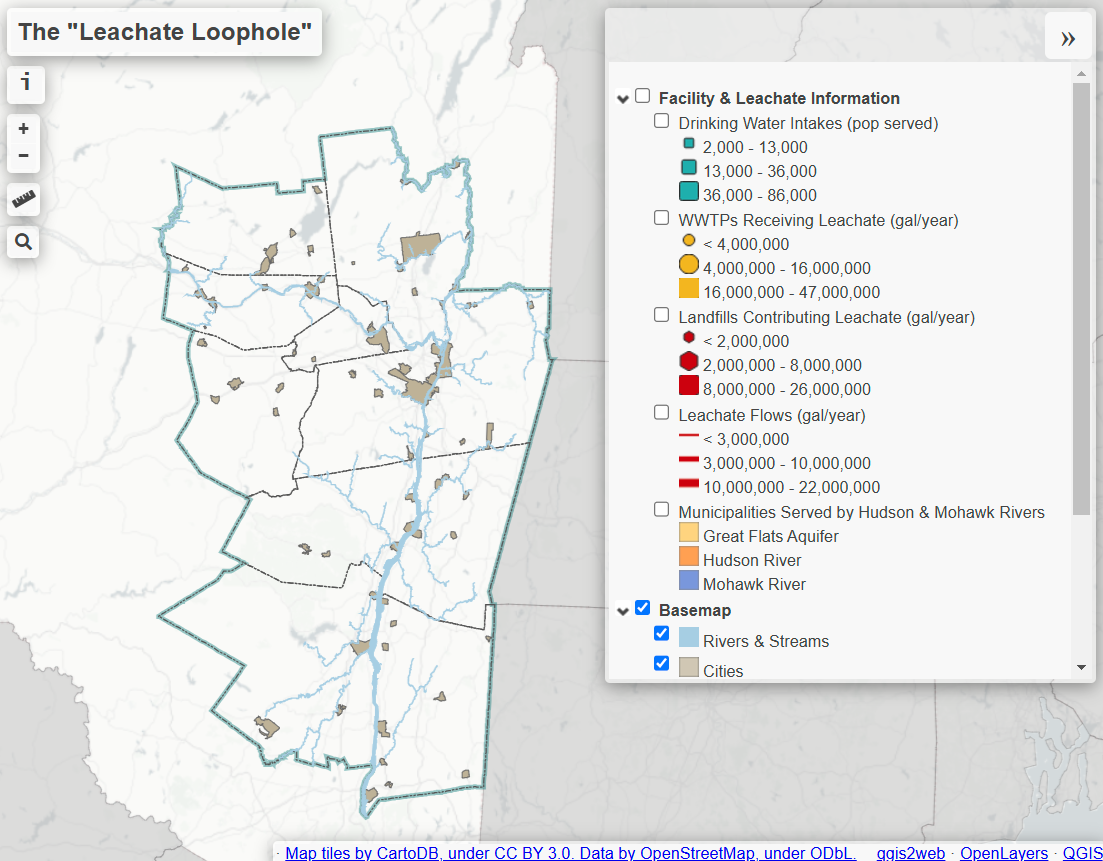 Screenshot of project web map